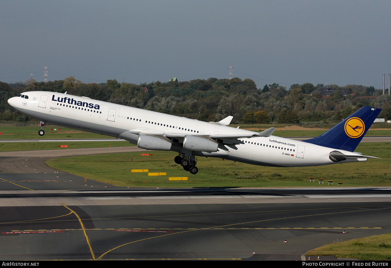Aircraft Photo of D-AIGV | Airbus A340-313 | Lufthansa | AirHistory.net #527495