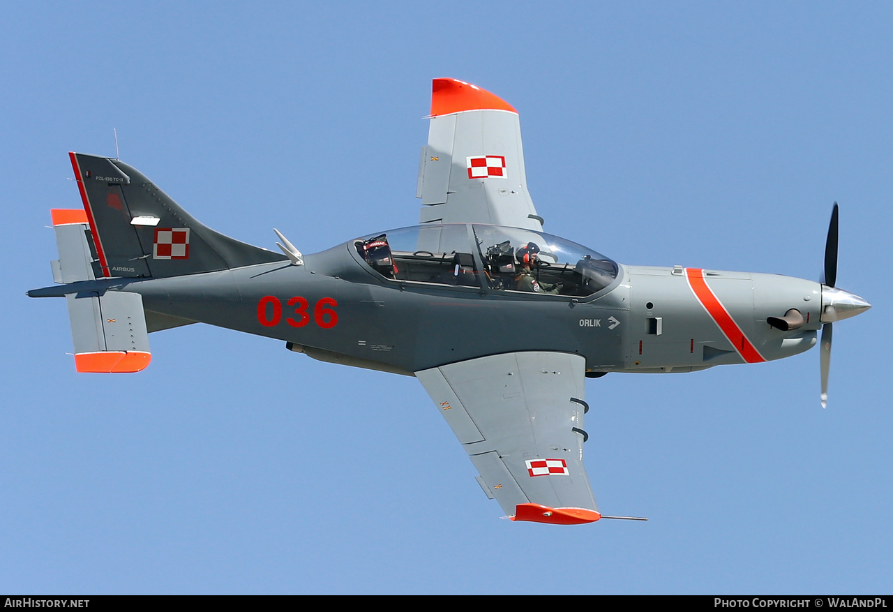 Aircraft Photo of 036 | PZL-Okecie PZL-130TC... Turbo Orlik | Poland - Air Force | AirHistory.net #527506