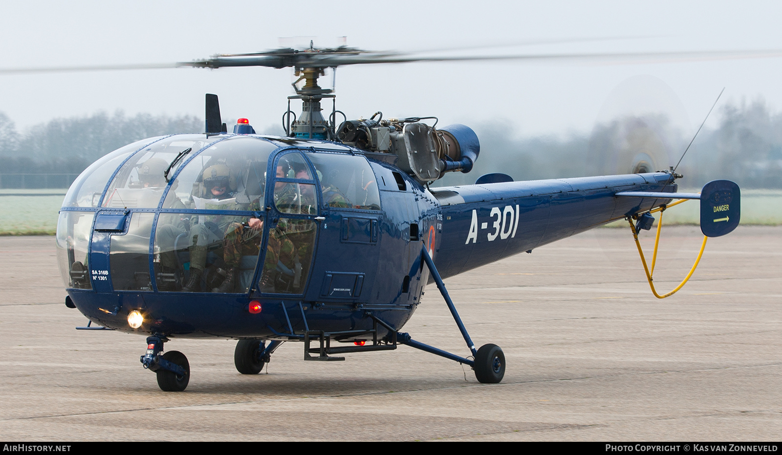 Aircraft Photo of A-301 | Sud SA-316B Alouette III | Netherlands - Air Force | AirHistory.net #527667