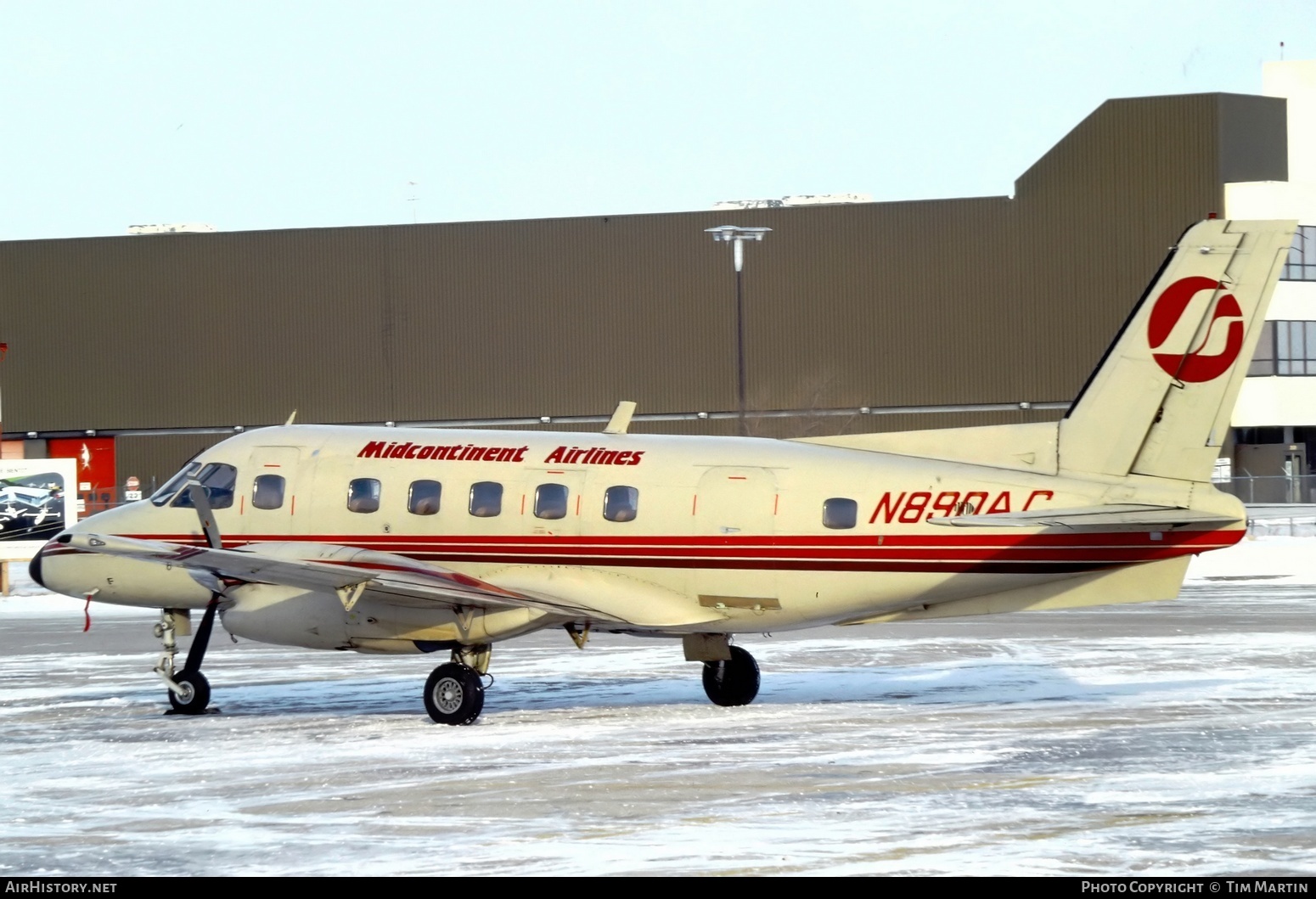 Aircraft Photo of N890AC | Embraer EMB-110P2 Bandeirante | Midcontinent Airlines | AirHistory.net #527698