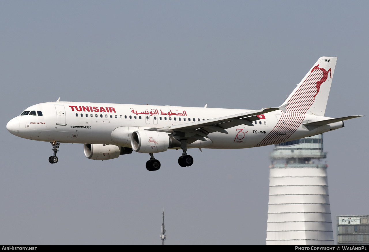 Aircraft Photo of TS-IMV | Airbus A320-214 | Tunisair | AirHistory.net #527721