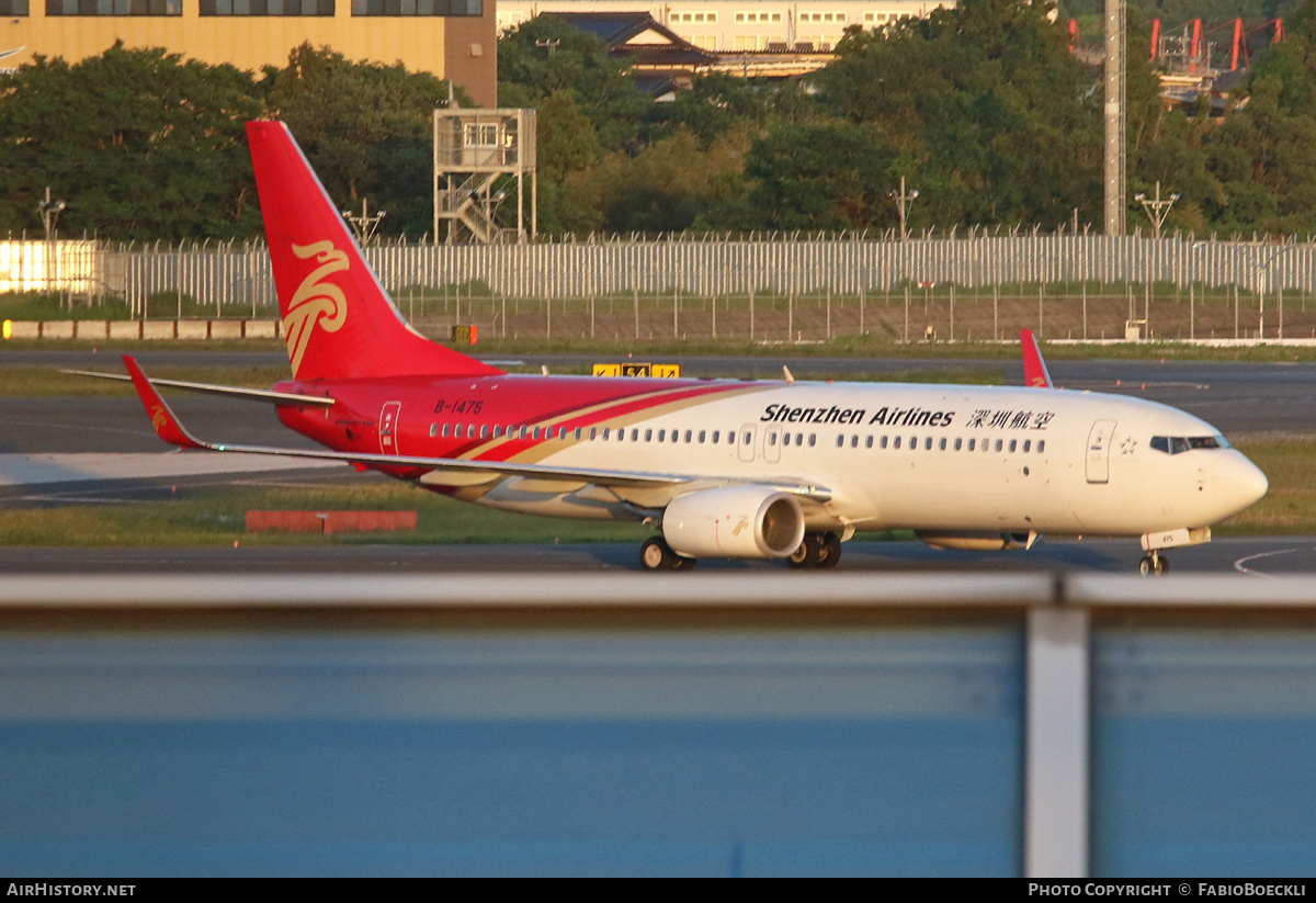 Aircraft Photo of B-1475 | Boeing 737-87L | Shenzhen Airlines | AirHistory.net #527805