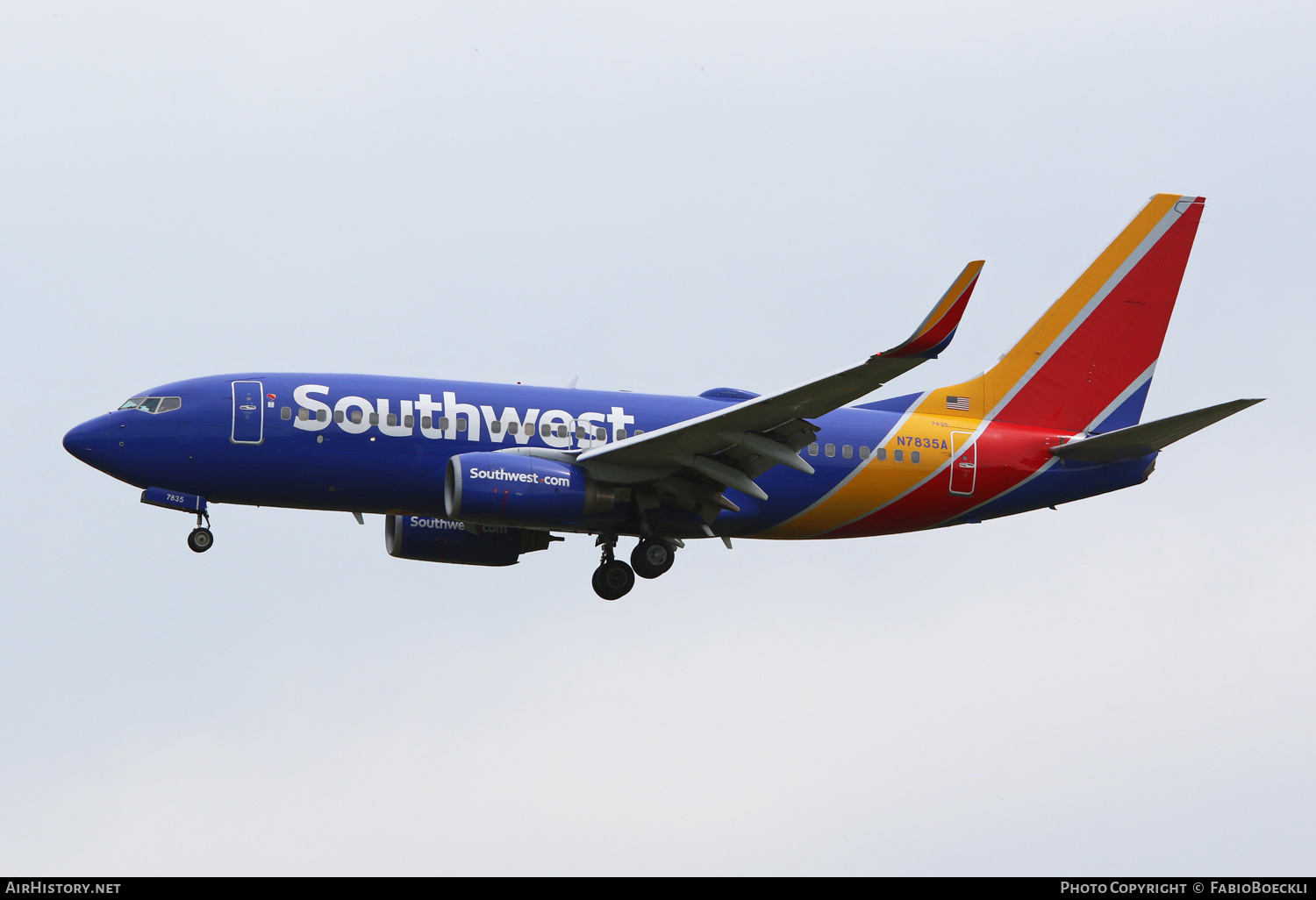 Aircraft Photo of N7835A | Boeing 737-752 | Southwest Airlines | AirHistory.net #527872
