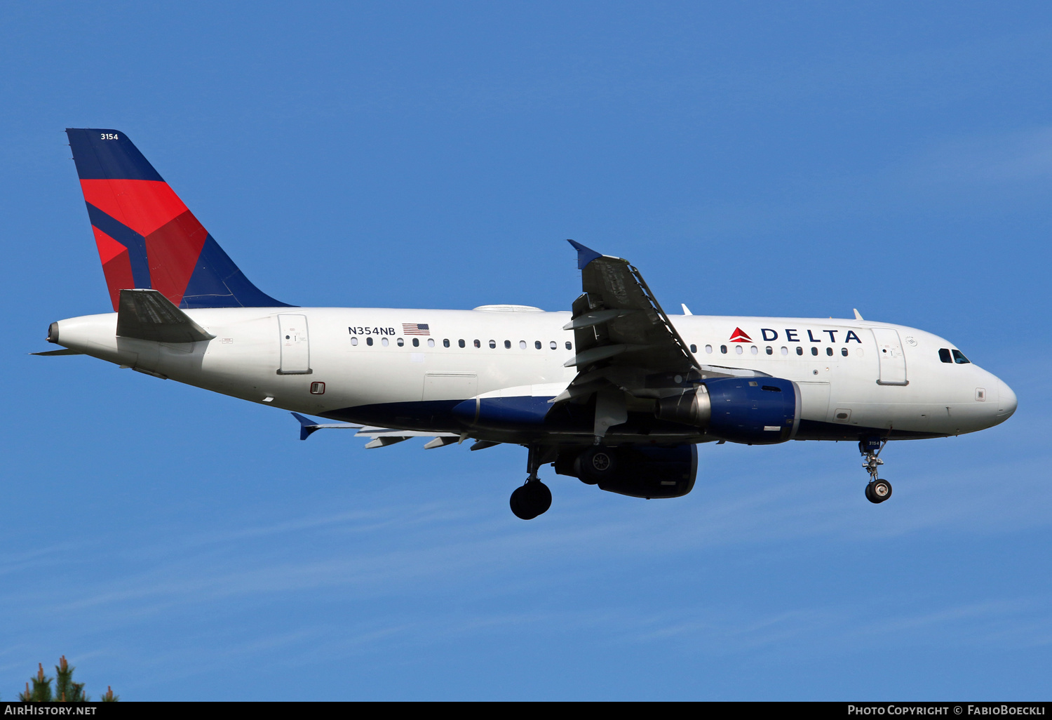 Aircraft Photo of N354NB | Airbus A319-114 | Delta Air Lines | AirHistory.net #527876