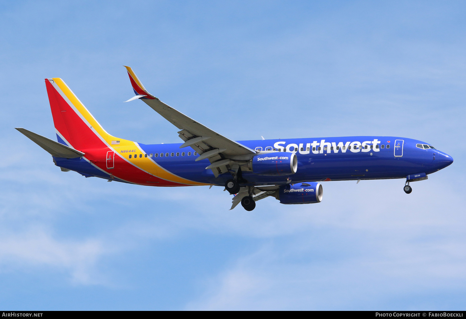Aircraft Photo of N8644C | Boeing 737-8H4 | Southwest Airlines | AirHistory.net #527915