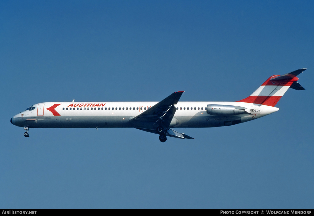 Aircraft Photo of OE-LDN | McDonnell Douglas DC-9-51 | Austrian Airlines | AirHistory.net #527937