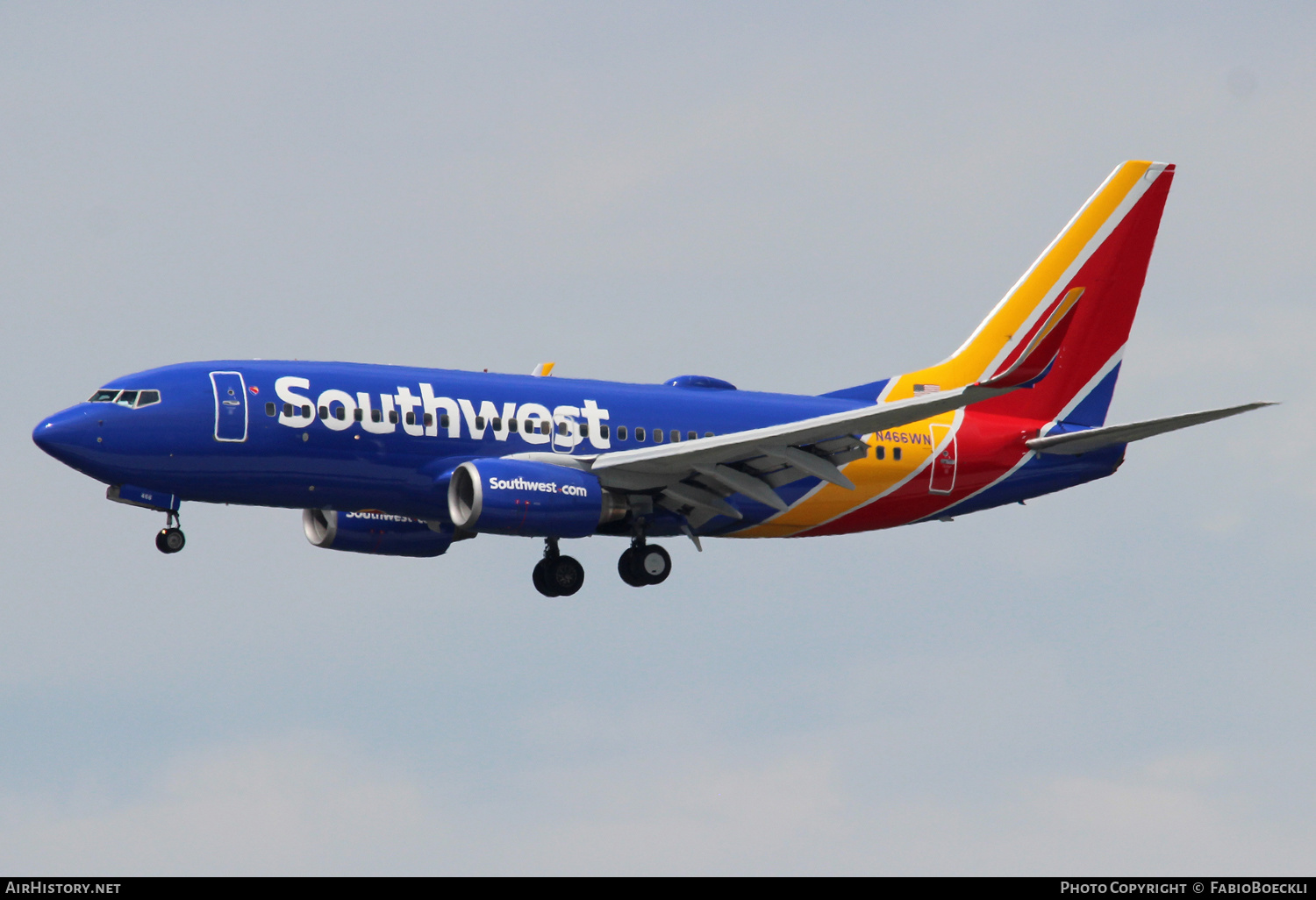 Aircraft Photo of N466WN | Boeing 737-7H4 | Southwest Airlines | AirHistory.net #527962