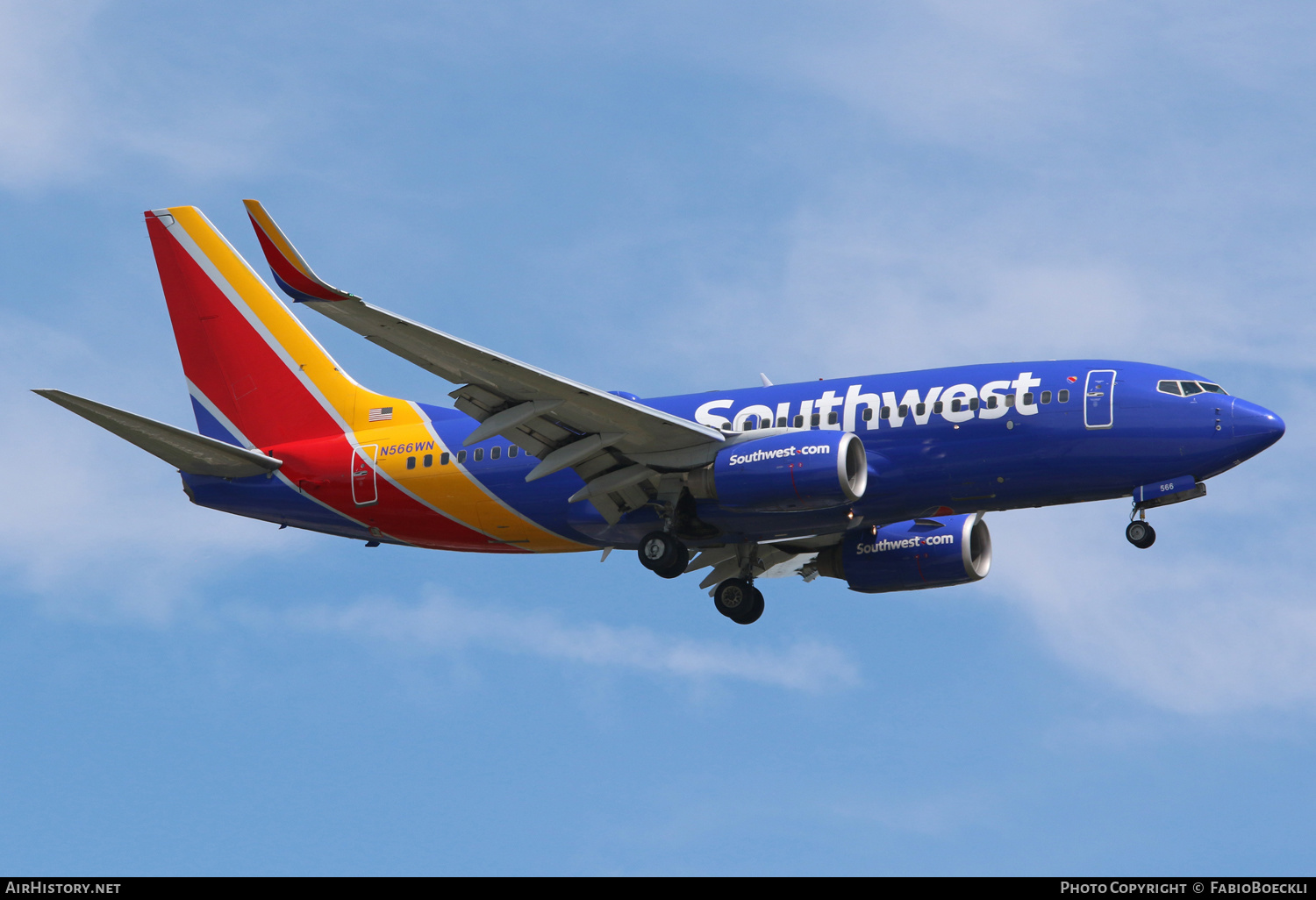 Aircraft Photo of N566WN | Boeing 737-7CT | Southwest Airlines | AirHistory.net #527972