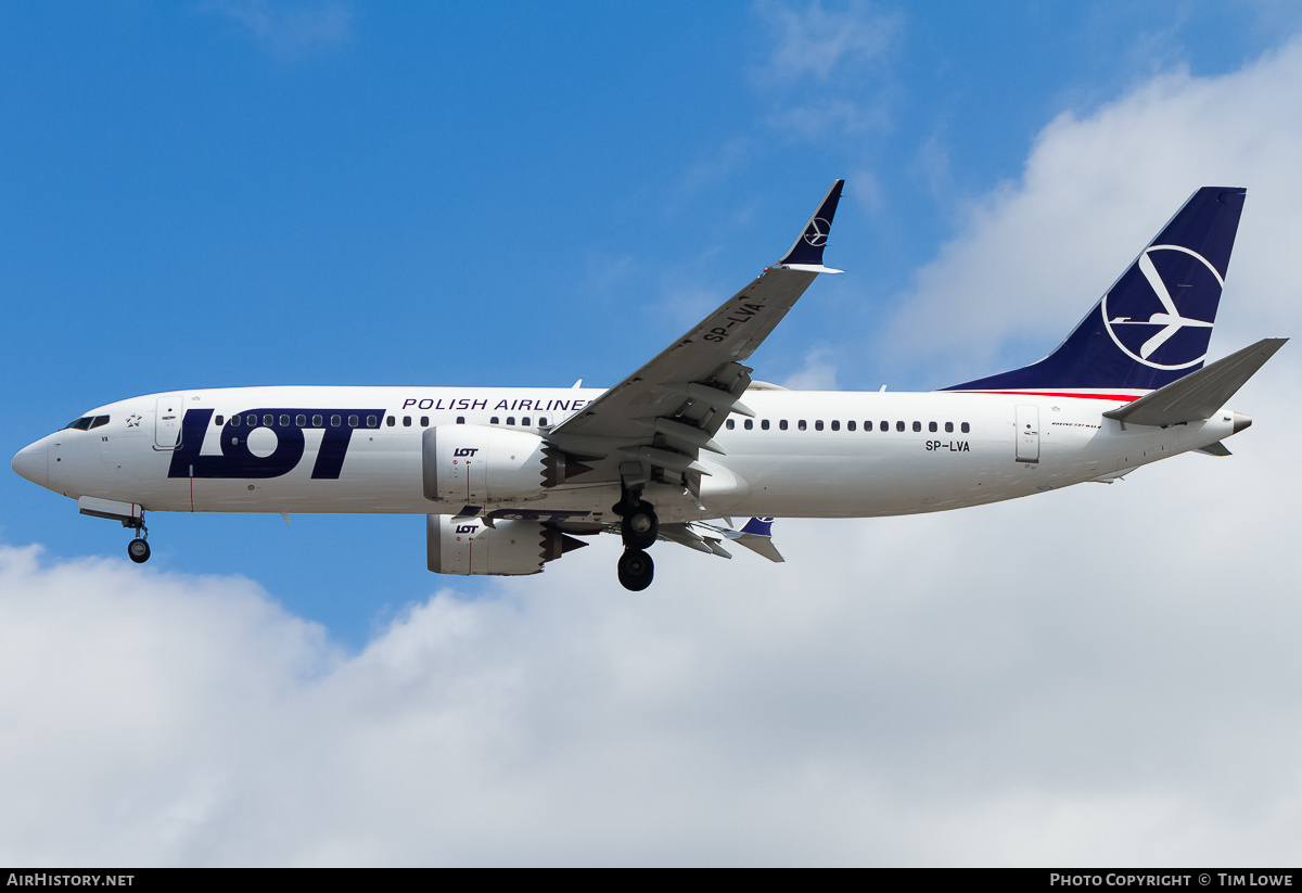 Aircraft Photo of SP-LVA | Boeing 737-8 Max 8 | LOT Polish Airlines - Polskie Linie Lotnicze | AirHistory.net #528009