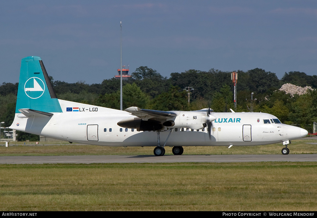 Aircraft Photo of LX-LGD | Fokker 50 | Luxair | AirHistory.net #528122