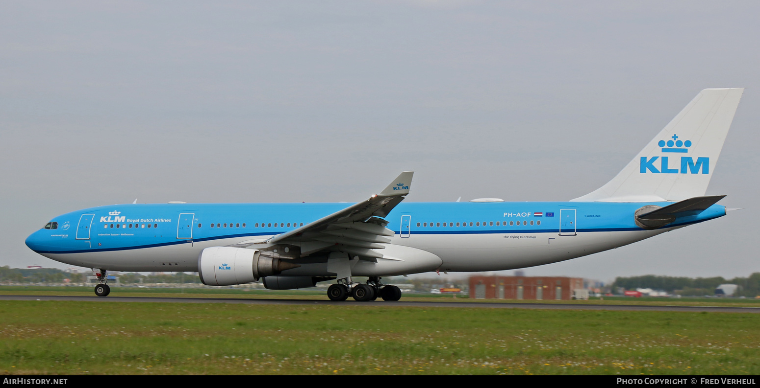 Aircraft Photo of PH-AOF | Airbus A330-203 | KLM - Royal Dutch Airlines | AirHistory.net #528138