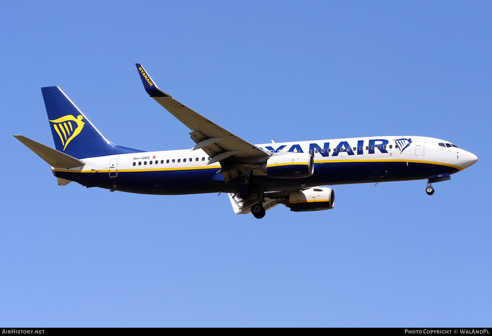 Aircraft Photo of 9H-QBS | Boeing 737-8AS | Ryanair | AirHistory.net #528143