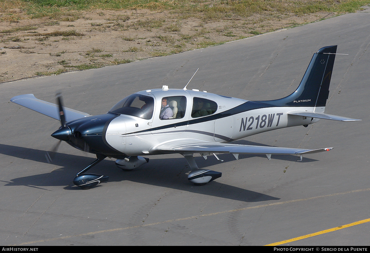 Aircraft Photo of N218WT | Cirrus SR-22 G5-GTS Platinum | AirHistory.net #528234