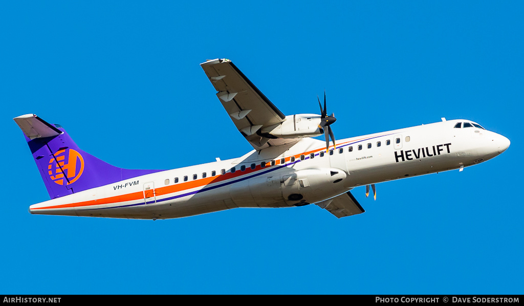 Aircraft Photo of VH-FVM | ATR ATR-72-500 (ATR-72-212A) | Hevilift | AirHistory.net #528315