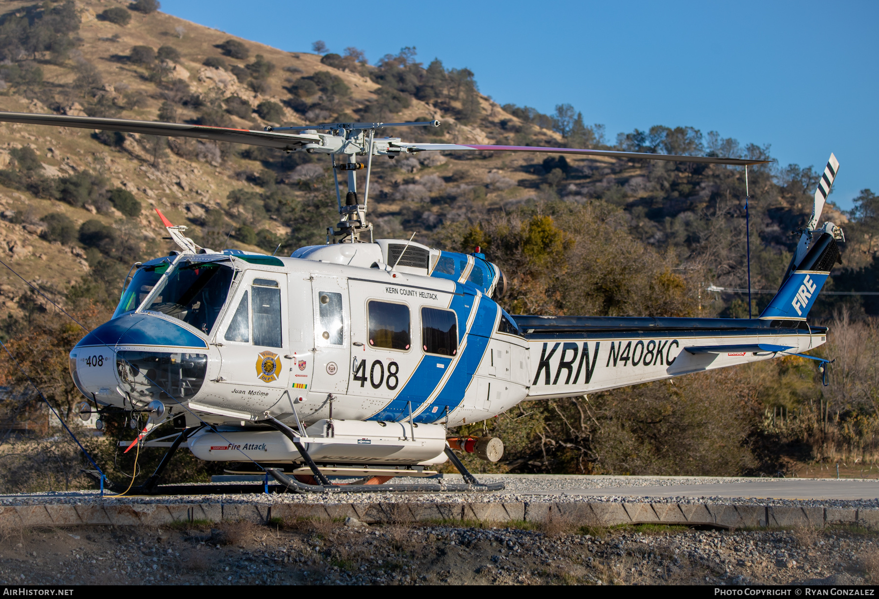 Aircraft Photo of N408KC | Bell UH-1H Iroquois | Kern County Helitack | AirHistory.net #528335