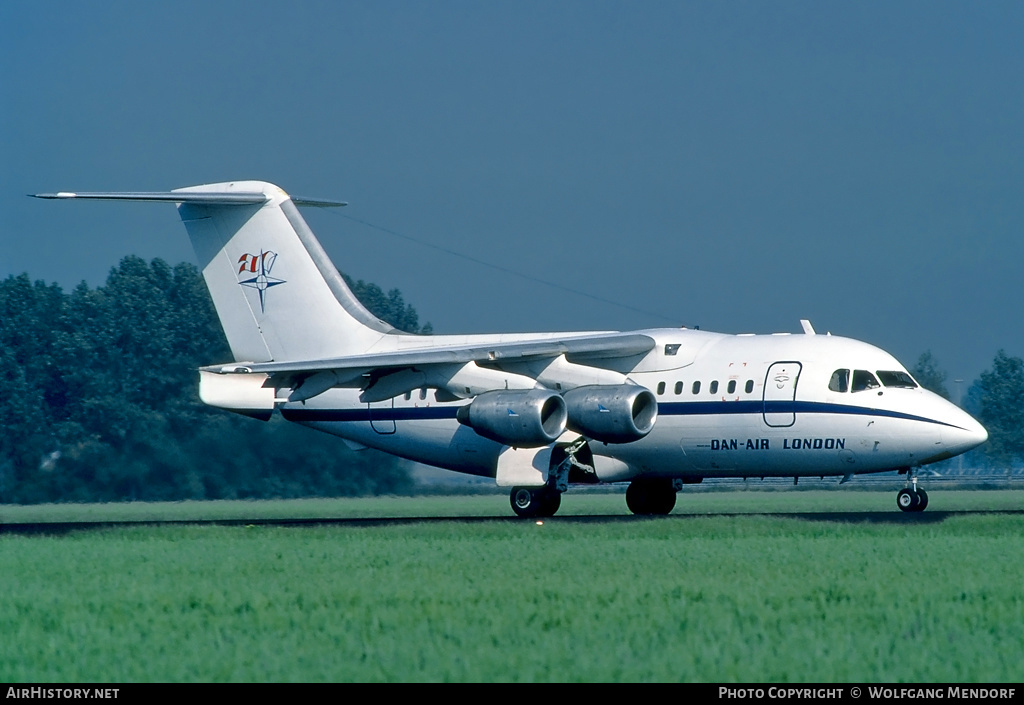 Aircraft Photo of G-BRJS | British Aerospace BAe-146-100 | Dan-Air London | AirHistory.net #528344