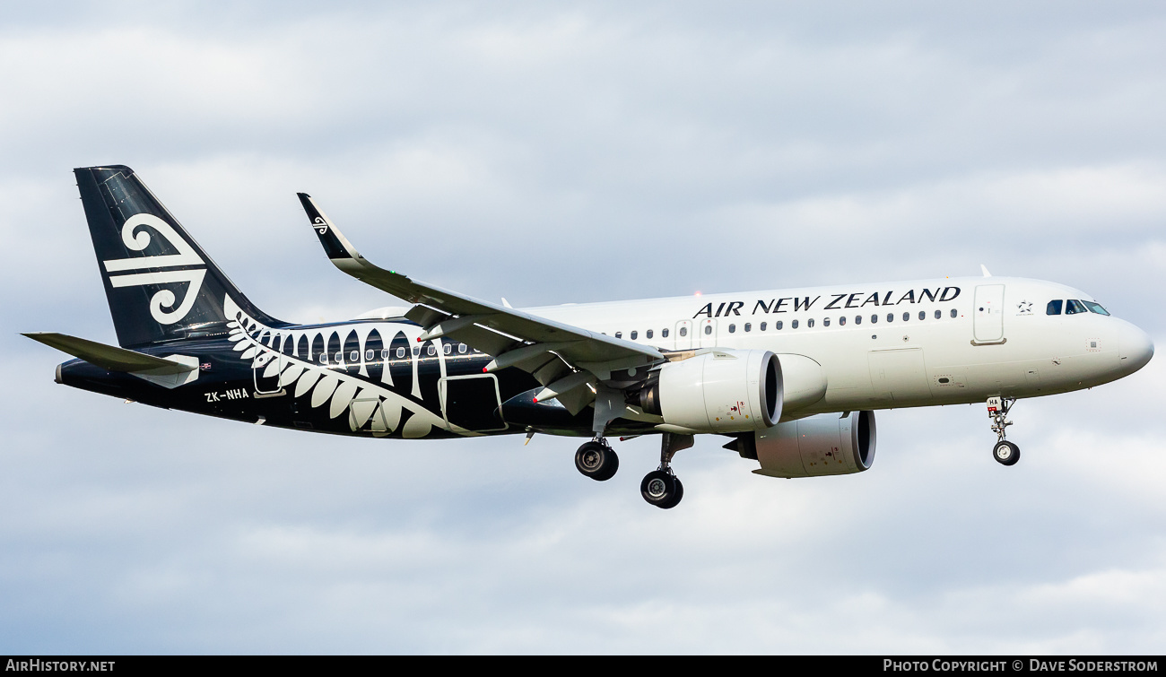 Aircraft Photo of ZK-NHA | Airbus A320-271N | Air New Zealand | AirHistory.net #528352