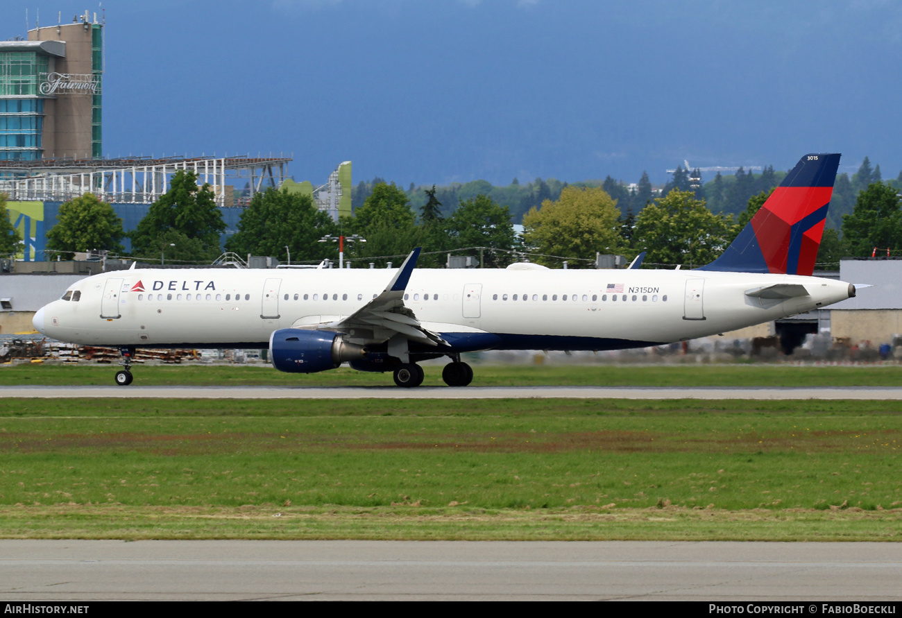Aircraft Photo of N315DN | Airbus A321-211 | Delta Air Lines | AirHistory.net #528509
