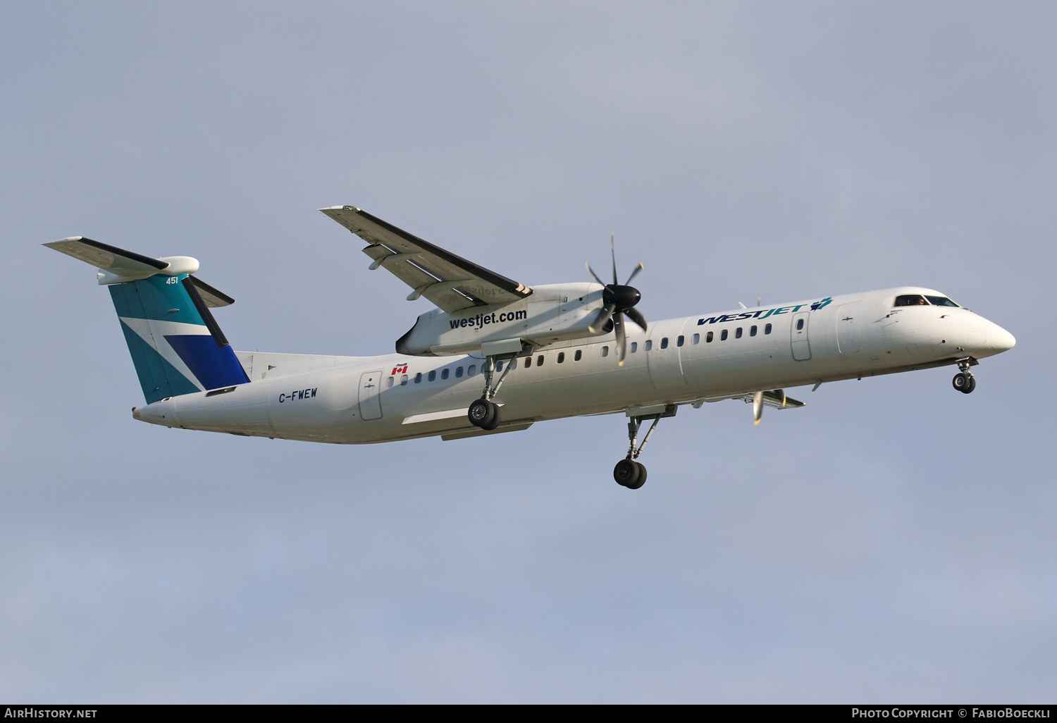 Aircraft Photo of C-FWEW | Bombardier DHC-8-402 Dash 8 | WestJet | AirHistory.net #528526