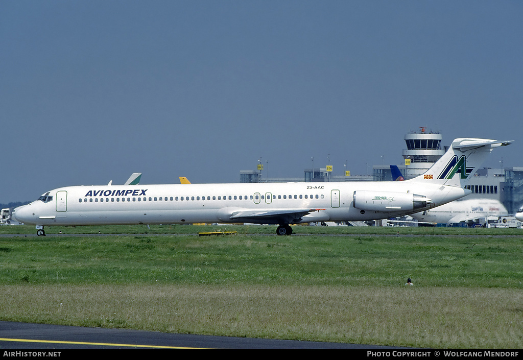 Aircraft Photo of Z3-AAC | McDonnell Douglas MD-83 (DC-9-83) | Avioimpex | AirHistory.net #528726