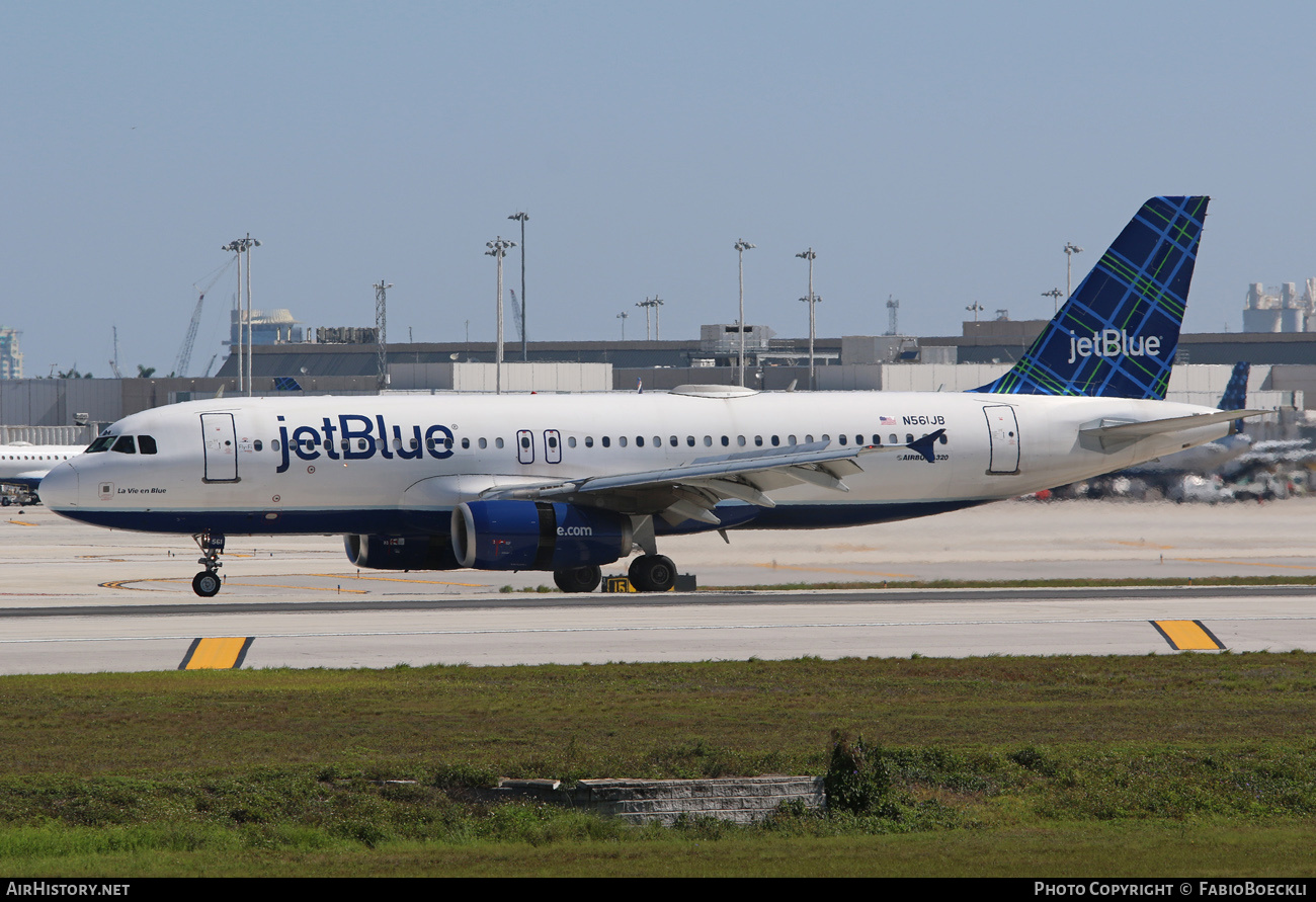 Aircraft Photo of N561JB | Airbus A320-232 | JetBlue Airways | AirHistory.net #528876