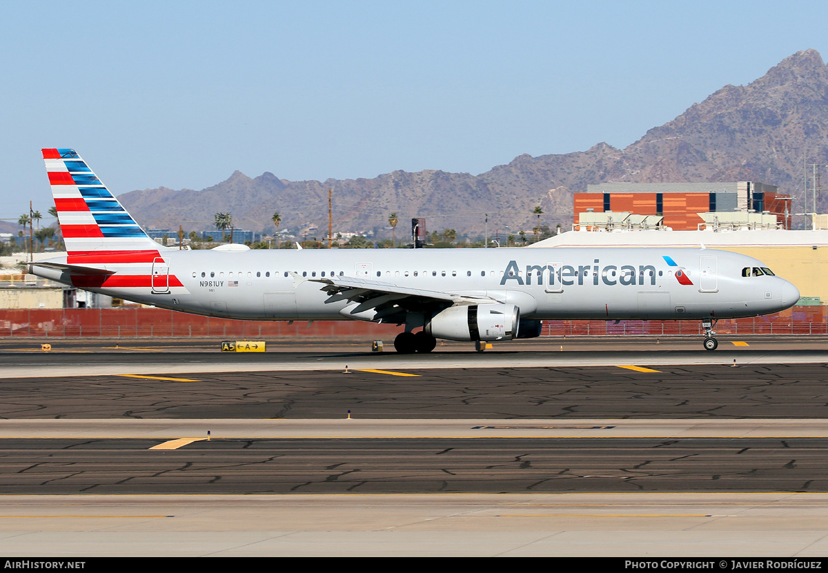 Aircraft Photo of N981UY | Airbus A321-231 | American Airlines | AirHistory.net #529016
