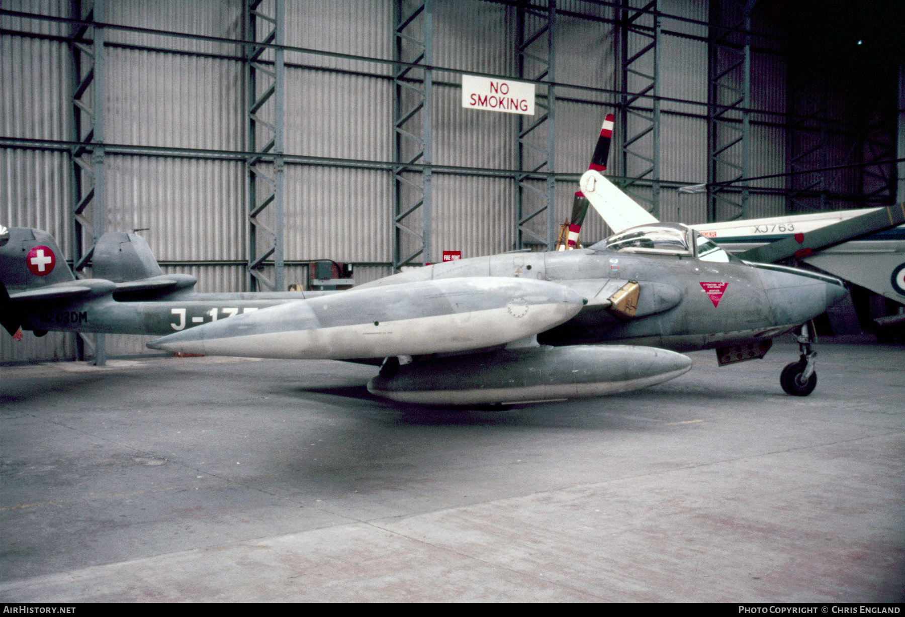 Aircraft Photo of G-BLSD / J-1758 | De Havilland D.H. 112 Venom FB54 | Switzerland - Air Force | AirHistory.net #529233