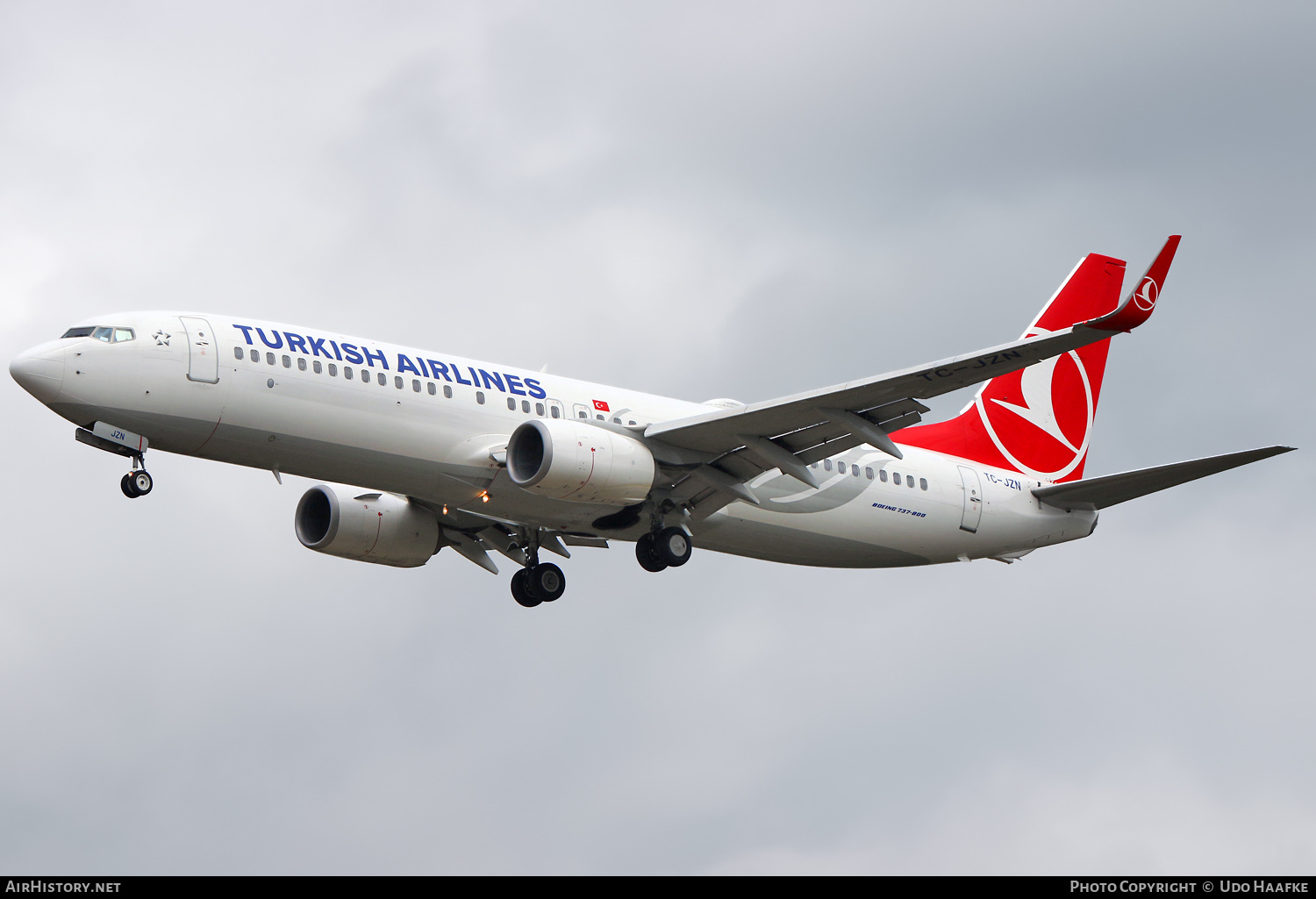 Aircraft Photo of TC-JZN | Boeing 737-8JP | Turkish Airlines | AirHistory.net #529251