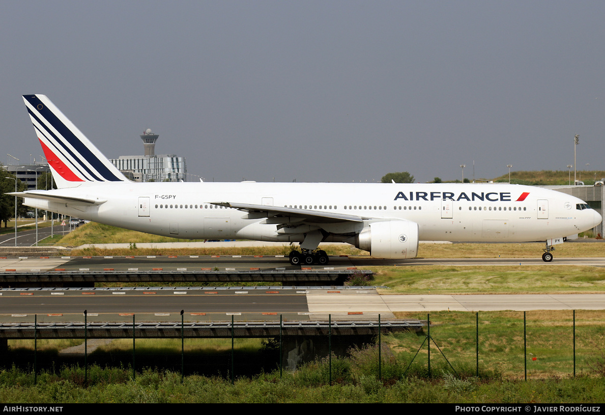 Aircraft Photo of F-GSPY | Boeing 777-228/ER | Air France | AirHistory.net #529288