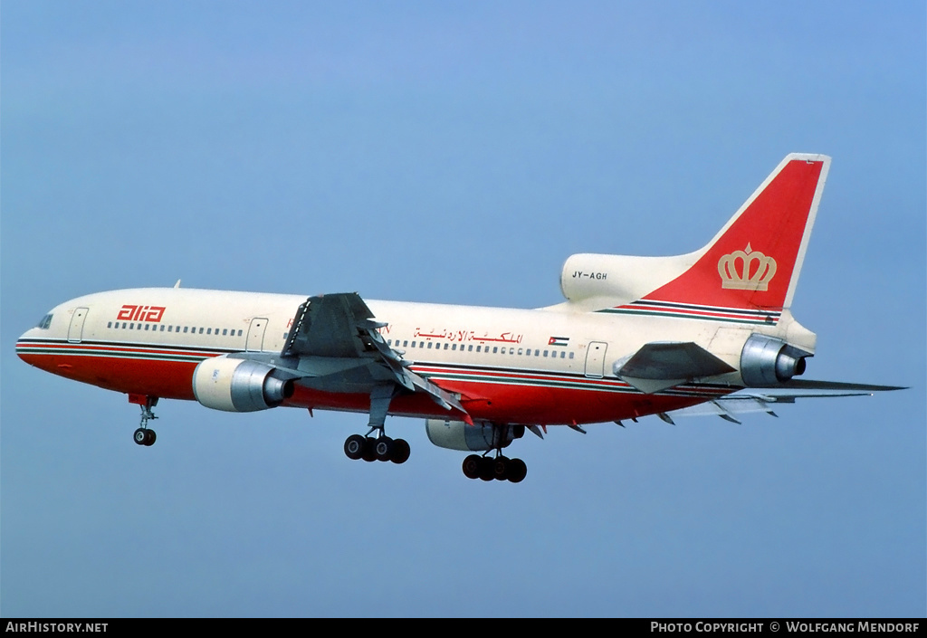 Aircraft Photo of JY-AGH | Lockheed L-1011-385-3 TriStar 500 | Alia - The Royal Jordanian Airline | AirHistory.net #529336