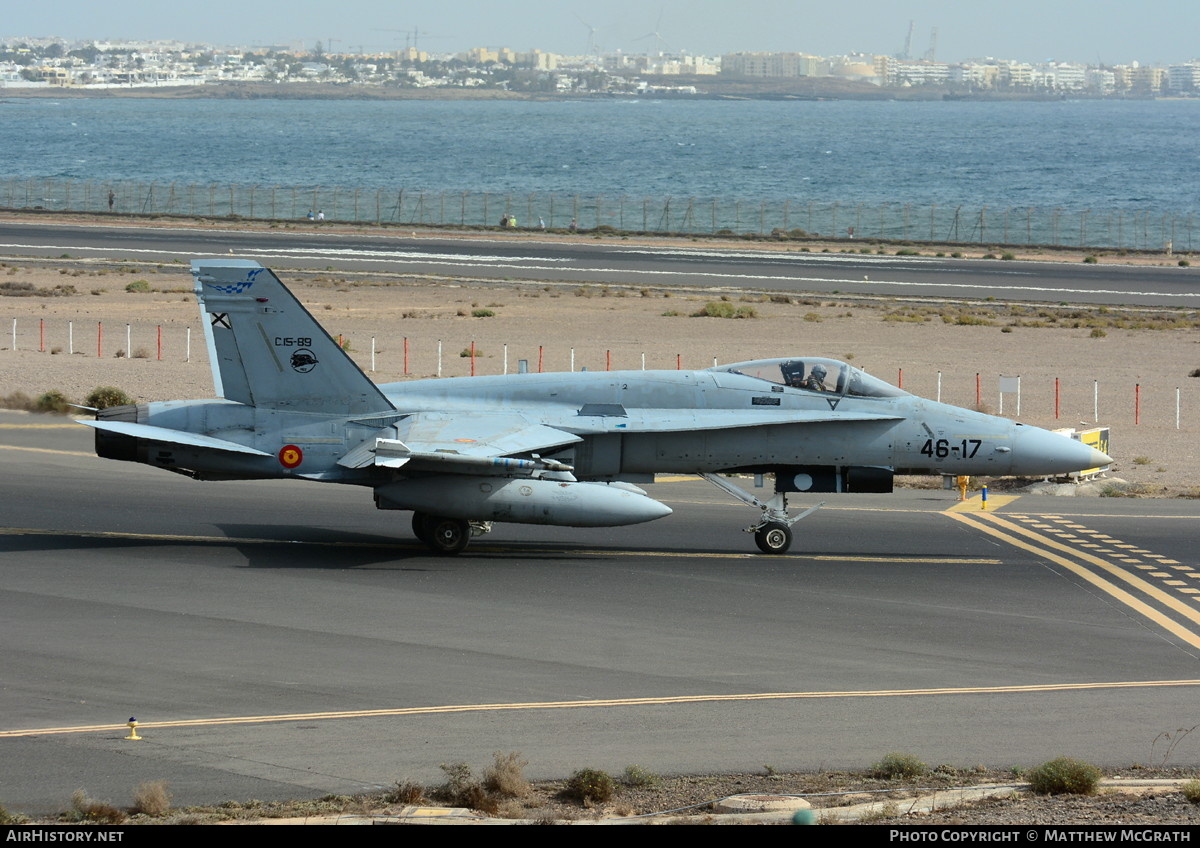 Aircraft Photo of C.15-89 | McDonnell Douglas F/A-18A+ Hornet | Spain - Air Force | AirHistory.net #529378