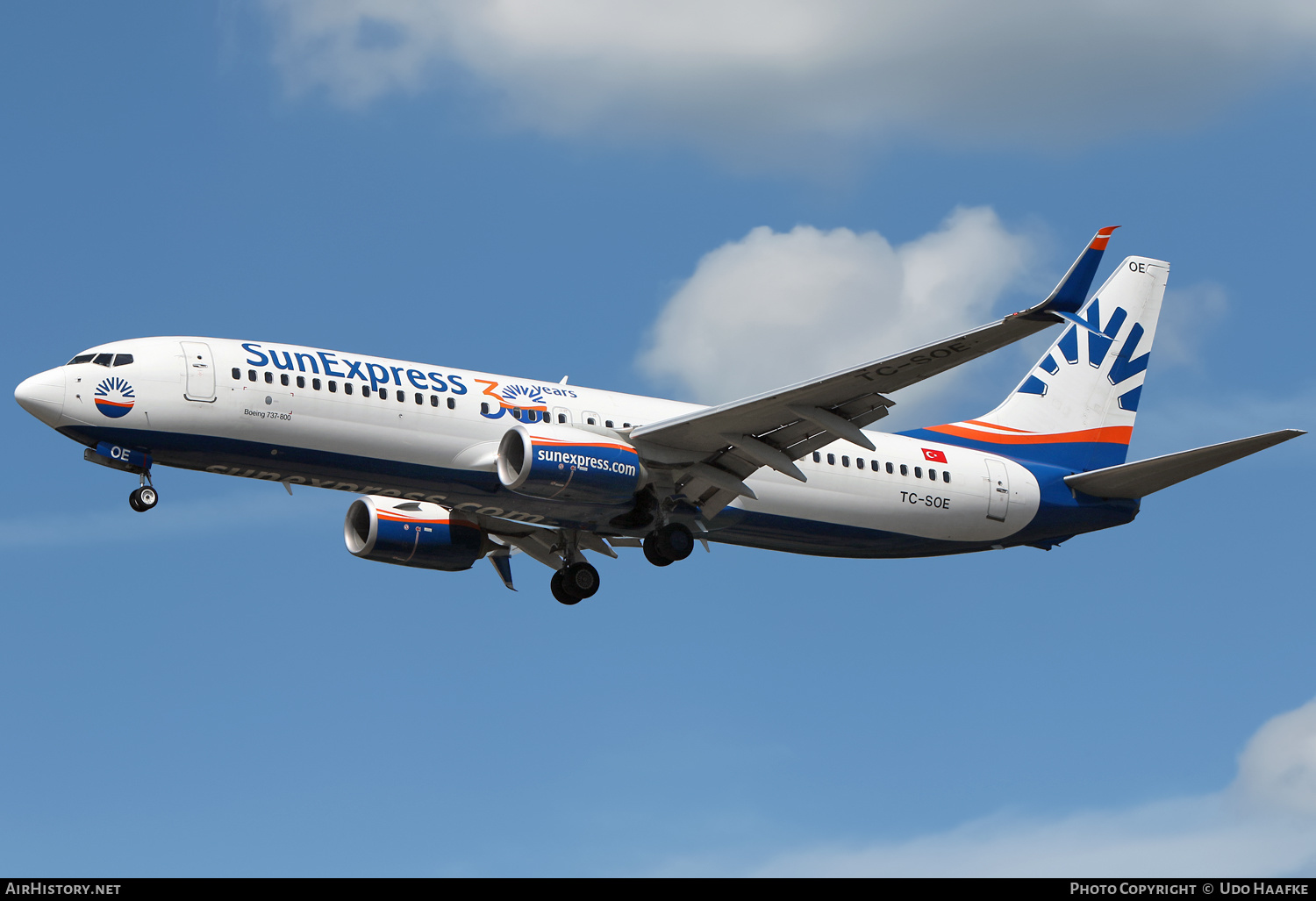 Aircraft Photo of TC-SOE | Boeing 737-800 | SunExpress | AirHistory.net #529468