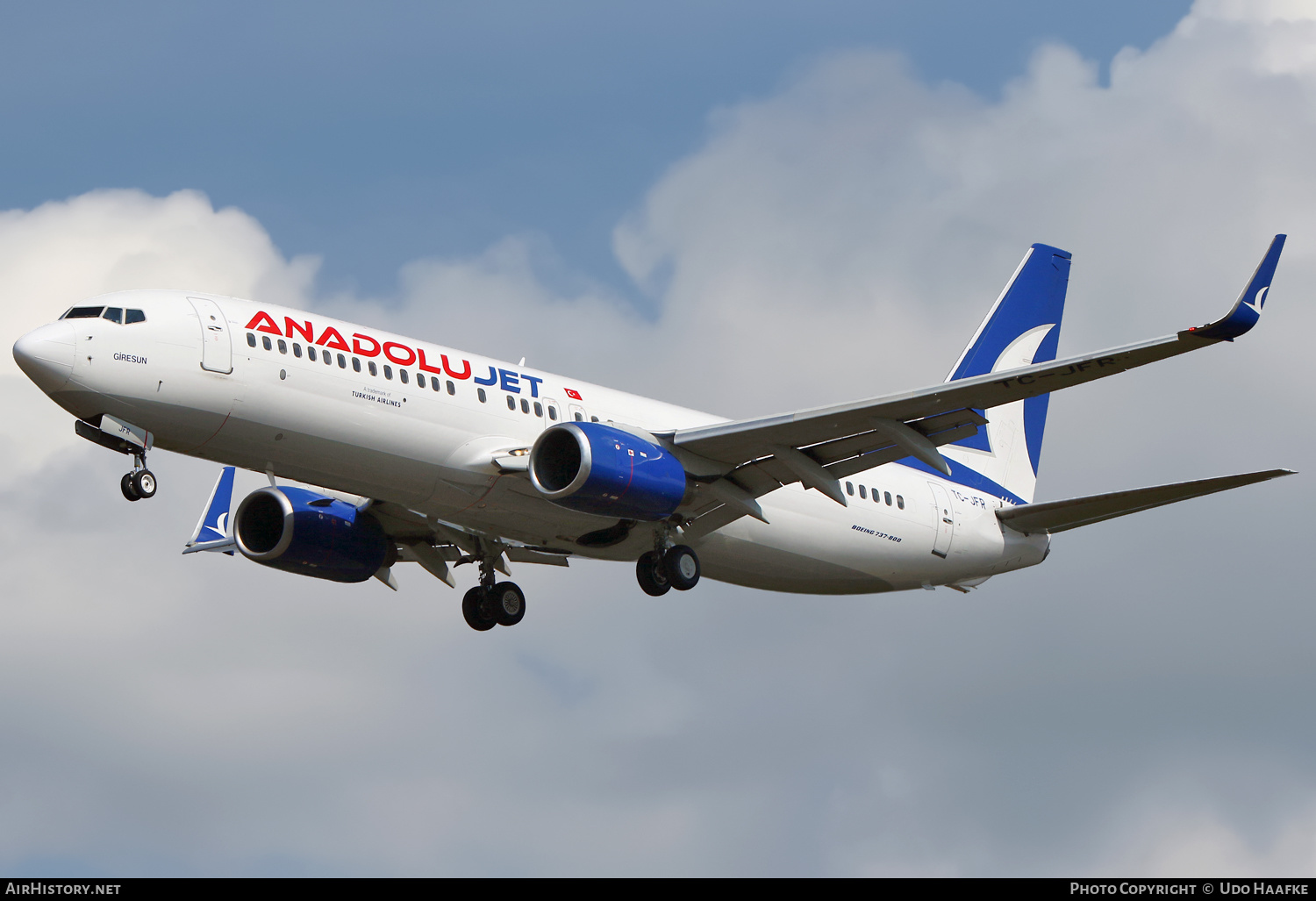 Aircraft Photo of TC-JFR | Boeing 737-8F2 | AnadoluJet | AirHistory.net #529579
