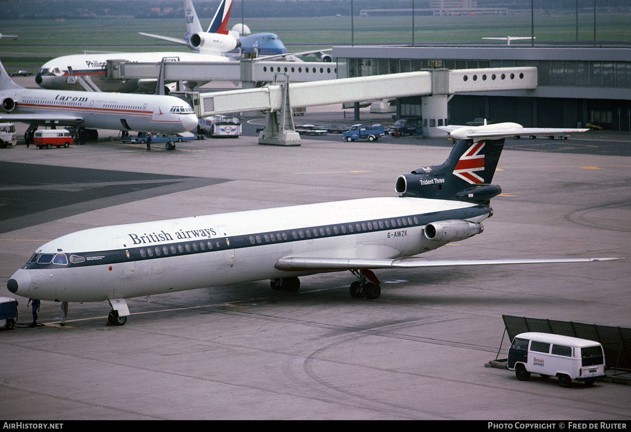 Aircraft Photo of G-AWZK | Hawker Siddeley HS-121 Trident 3B | British Airways | AirHistory.net #529581