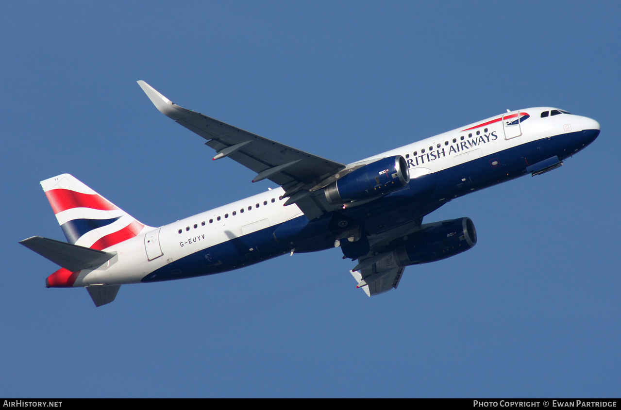 Aircraft Photo of G-EUYV | Airbus A320-232 | British Airways | AirHistory.net #529653