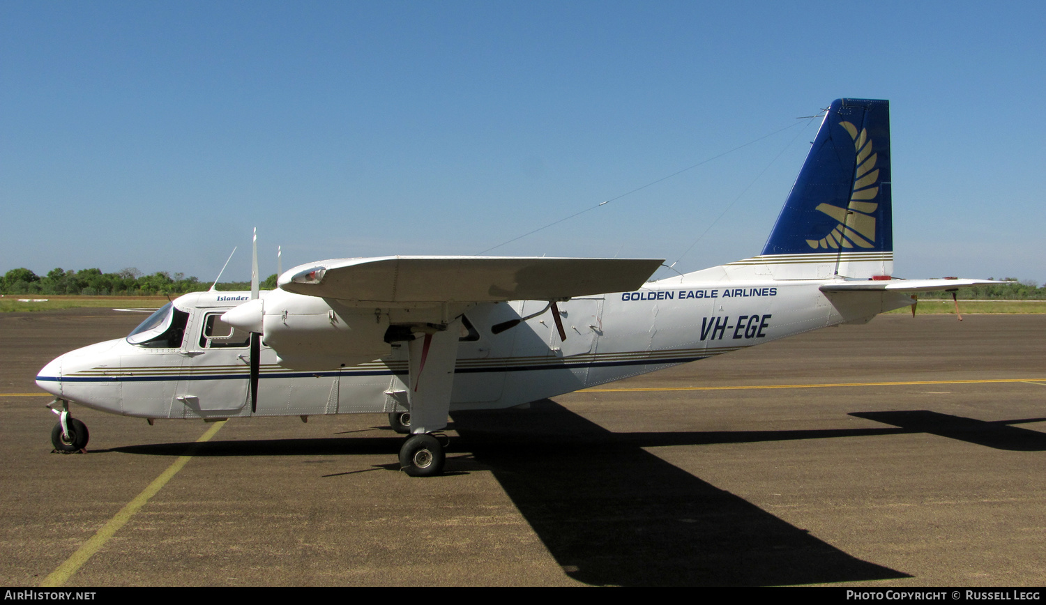 Aircraft Photo of VH-EGE | Britten-Norman BN-2A-26 Islander | Golden Eagle Airlines | AirHistory.net #529710