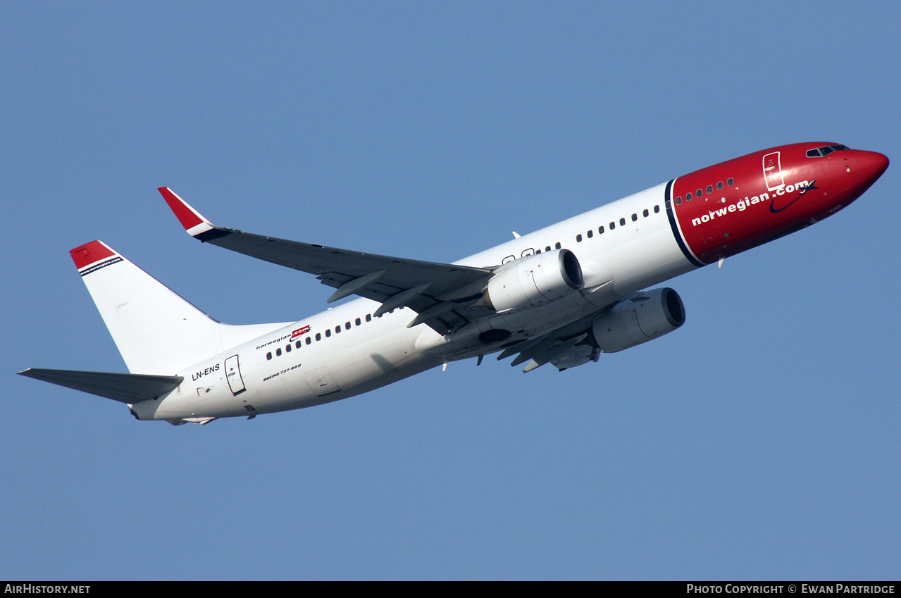 Aircraft Photo of LN-ENS | Boeing 737-800 | Norwegian | AirHistory.net #529734