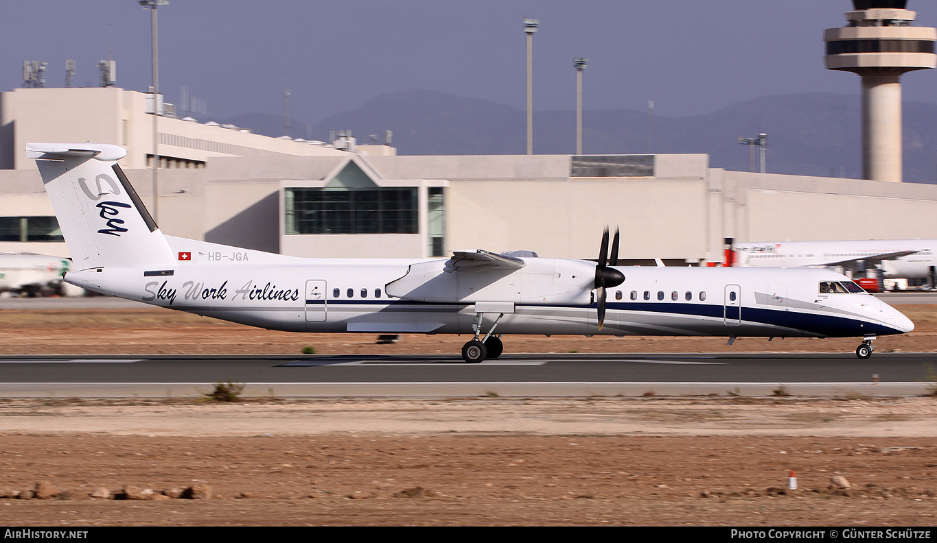 Aircraft Photo of HB-JGA | Bombardier DHC-8-402 Dash 8 | SkyWork Airlines | AirHistory.net #529735