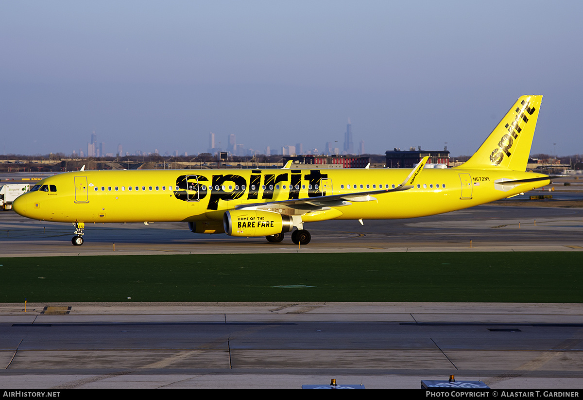 Aircraft Photo of N672NK | Airbus A321-231 | Spirit Airlines | AirHistory.net #529908
