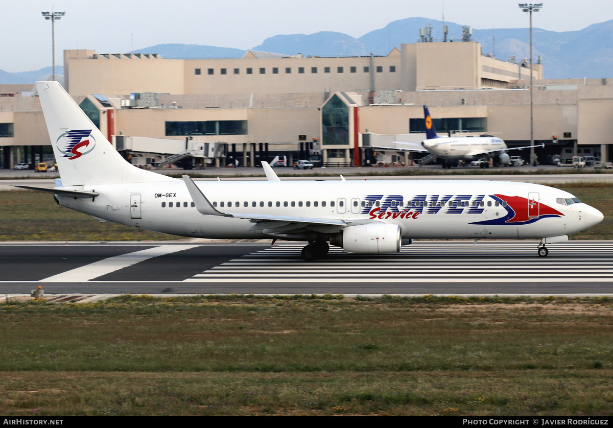 Aircraft Photo of OM-GEX | Boeing 737-8AS | Travel Service | AirHistory.net #529911