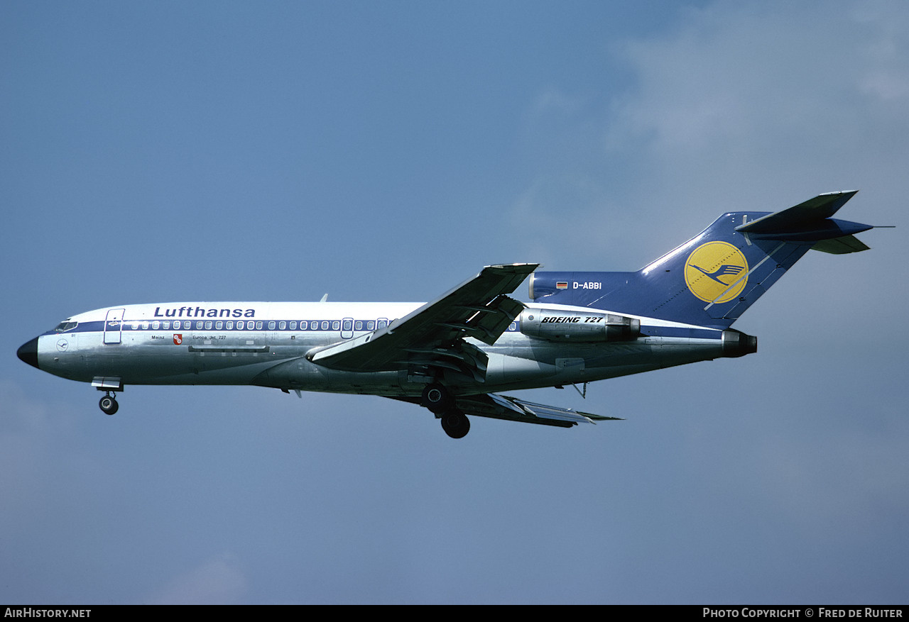 Aircraft Photo of D-ABBI | Boeing 727-30C | Lufthansa | AirHistory.net #529917