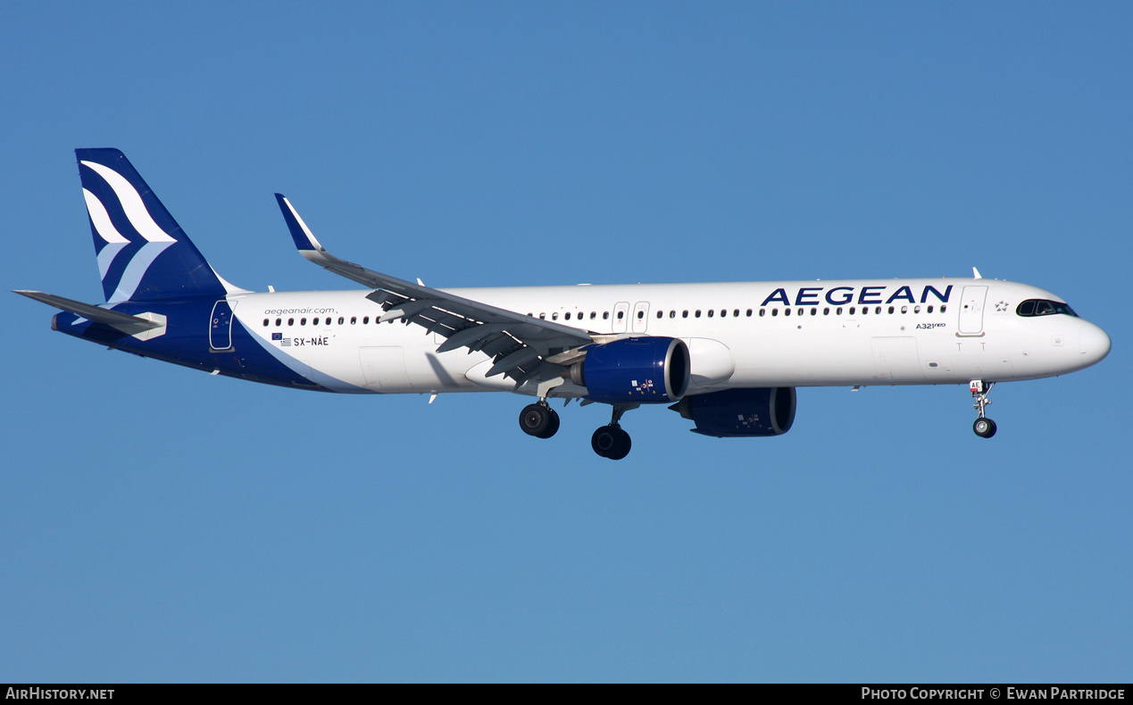 Aircraft Photo of SX-NAE | Airbus A321-271NX | Aegean Airlines | AirHistory.net #529929