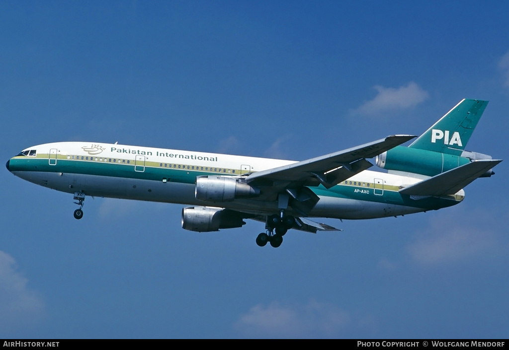 Aircraft Photo of AP-AXC | McDonnell Douglas DC-10-30 | Pakistan International Airlines - PIA | AirHistory.net #529966