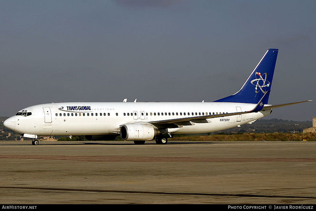 Aircraft Photo of N975RY | Boeing 737-86N | Trans Global Vacations | AirHistory.net #529978