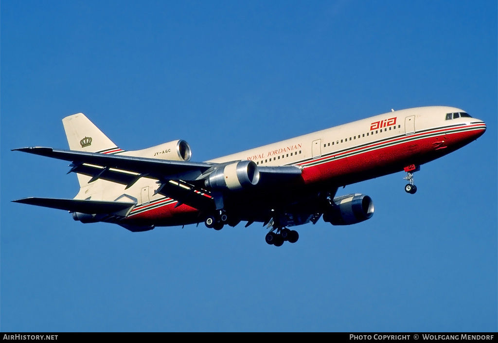 Aircraft Photo of JY-AGC | Lockheed L-1011-385-3 TriStar 500 | Alia - The Royal Jordanian Airline | AirHistory.net #529990