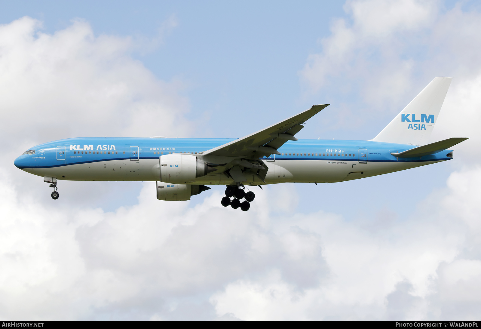 Aircraft Photo of PH-BQH | Boeing 777-206/ER | KLM Asia | AirHistory.net #530113