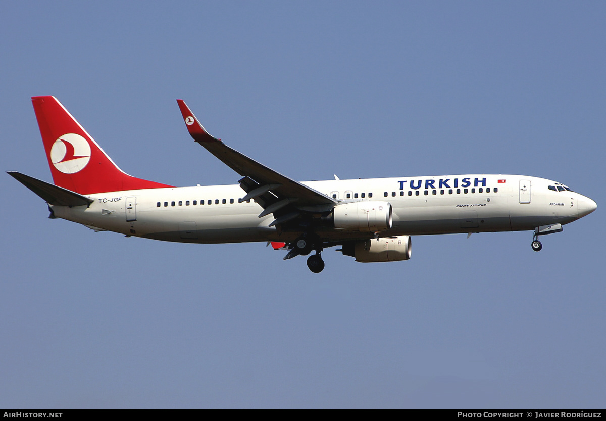 Aircraft Photo of TC-JGF | Boeing 737-8F2 | Turkish Airlines | AirHistory.net #530205