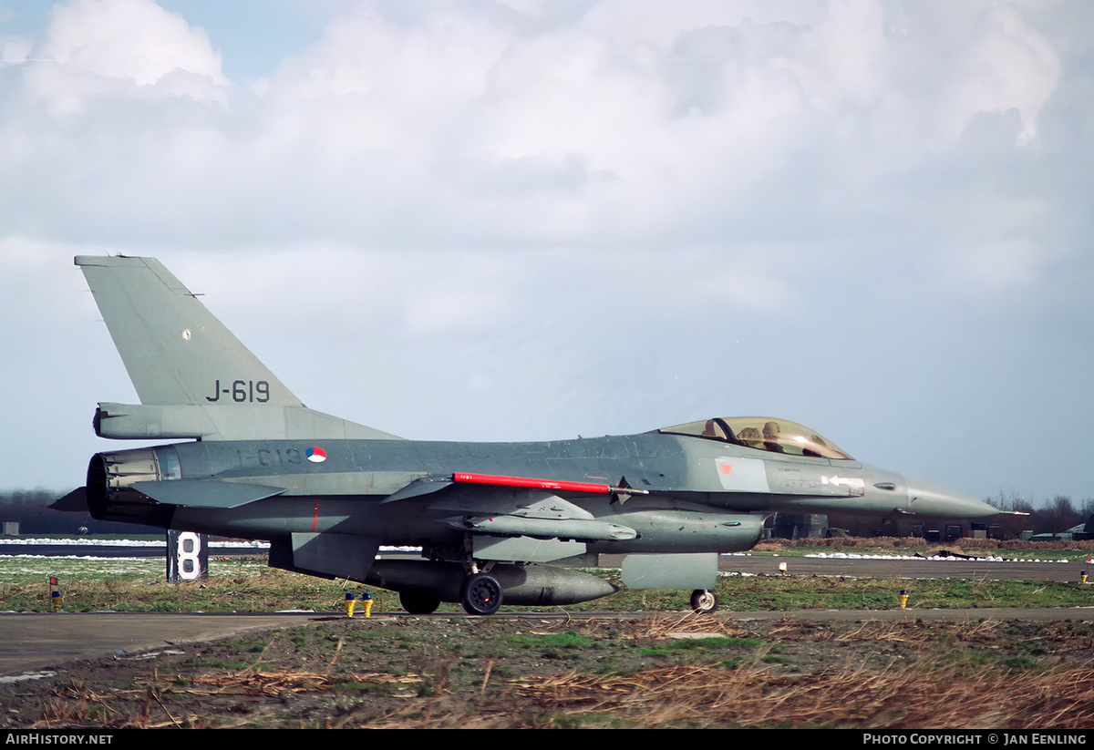 Aircraft Photo of J-619 | General Dynamics F-16A Fighting Falcon | Netherlands - Air Force | AirHistory.net #530222