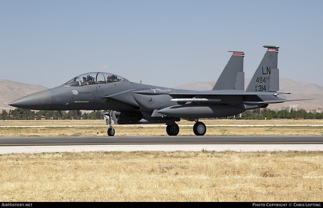 Aircraft Photo of 91-0314 / AF91-314 | McDonnell Douglas F-15E Strike Eagle | USA - Air Force | AirHistory.net #530228