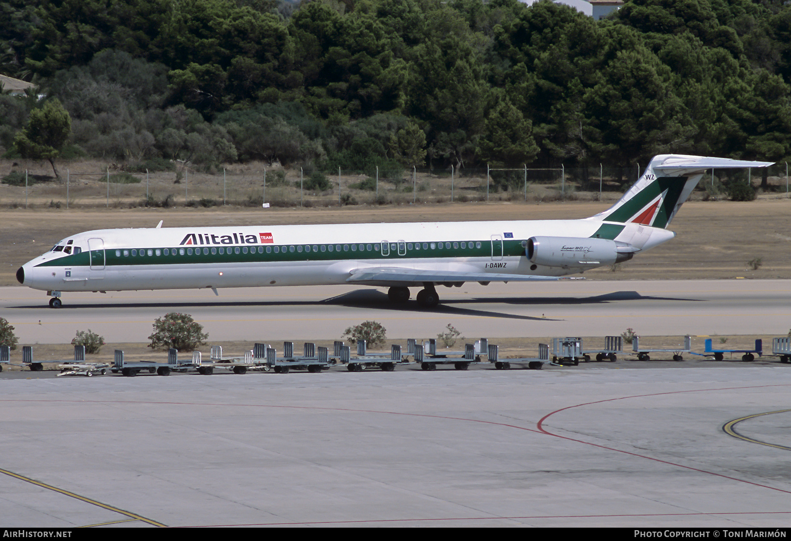 Aircraft Photo of I-DAWZ | McDonnell Douglas MD-82 (DC-9-82) | Alitalia | AirHistory.net #530246